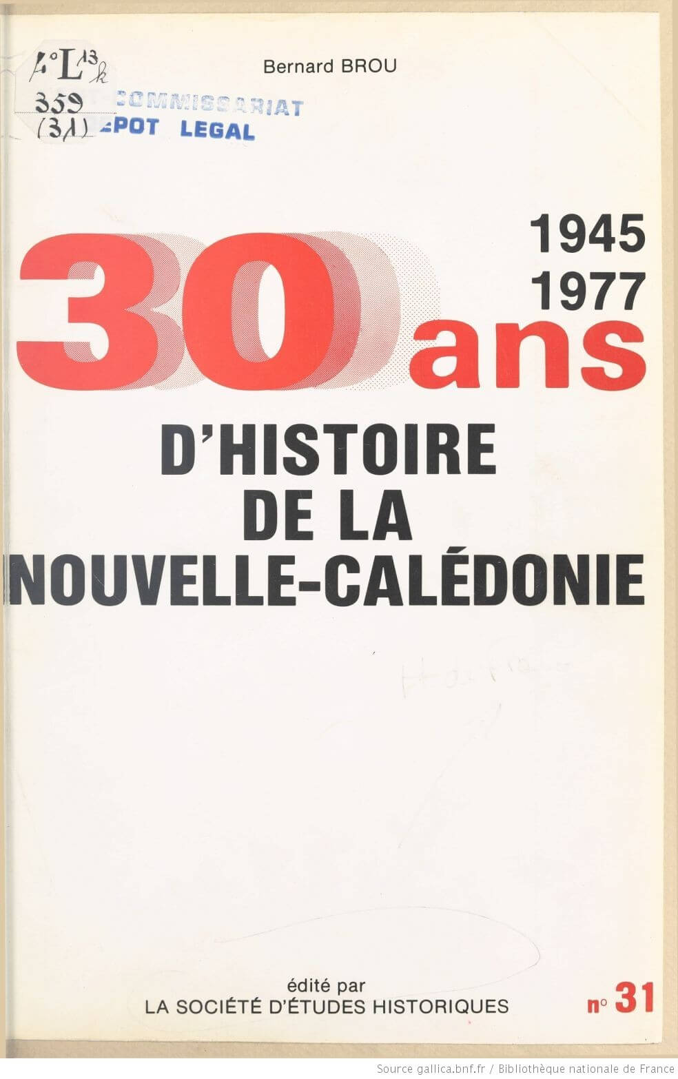30 nas d'histoire de la Nouvelle-Calédonie - Click to enlarge picture.